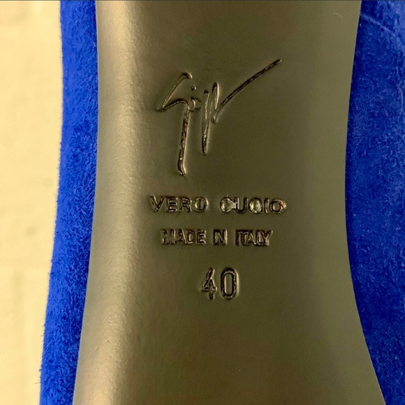 RARE 💙🖤Giuseppe Zanotti🖤💙 Suede Ankle Boot - Picture 2 of 13